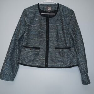 Roz & Ali Multicolor Textured Blazer L